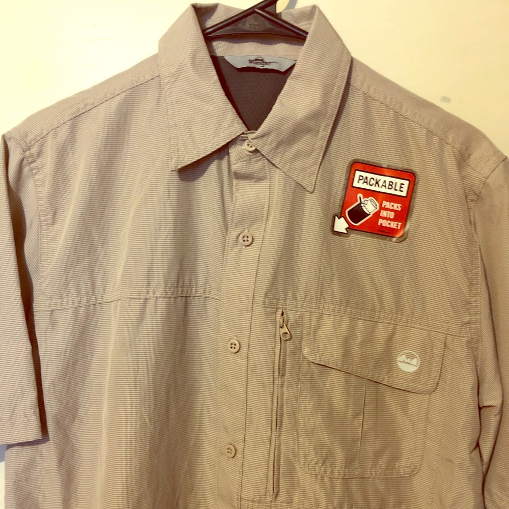 Mens Wrangler Small Petite Button Front Shirt S/P